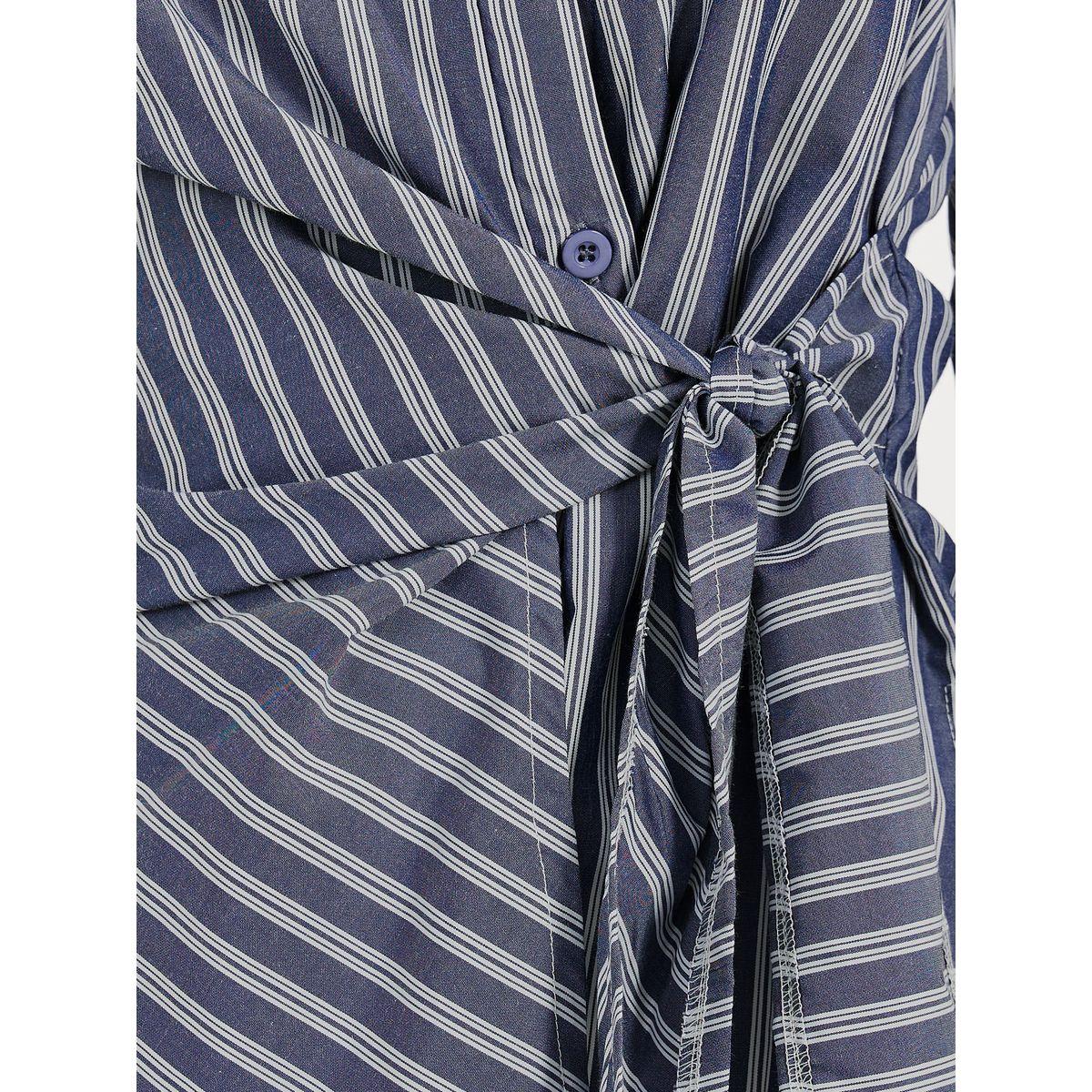 Styli Striped Wrap Tie Detail Regular Fit Shirt-women-clothing-shirtsandblouses-shirts-image-3