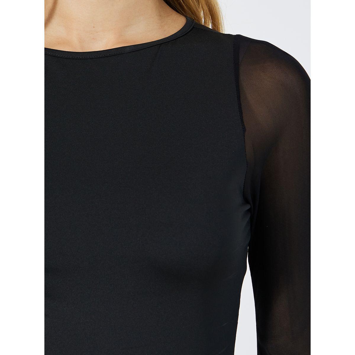بودي سوت بتفاصيل شبكية وأكمام بنمط جرس-women-clothing-tshirts-image-2
