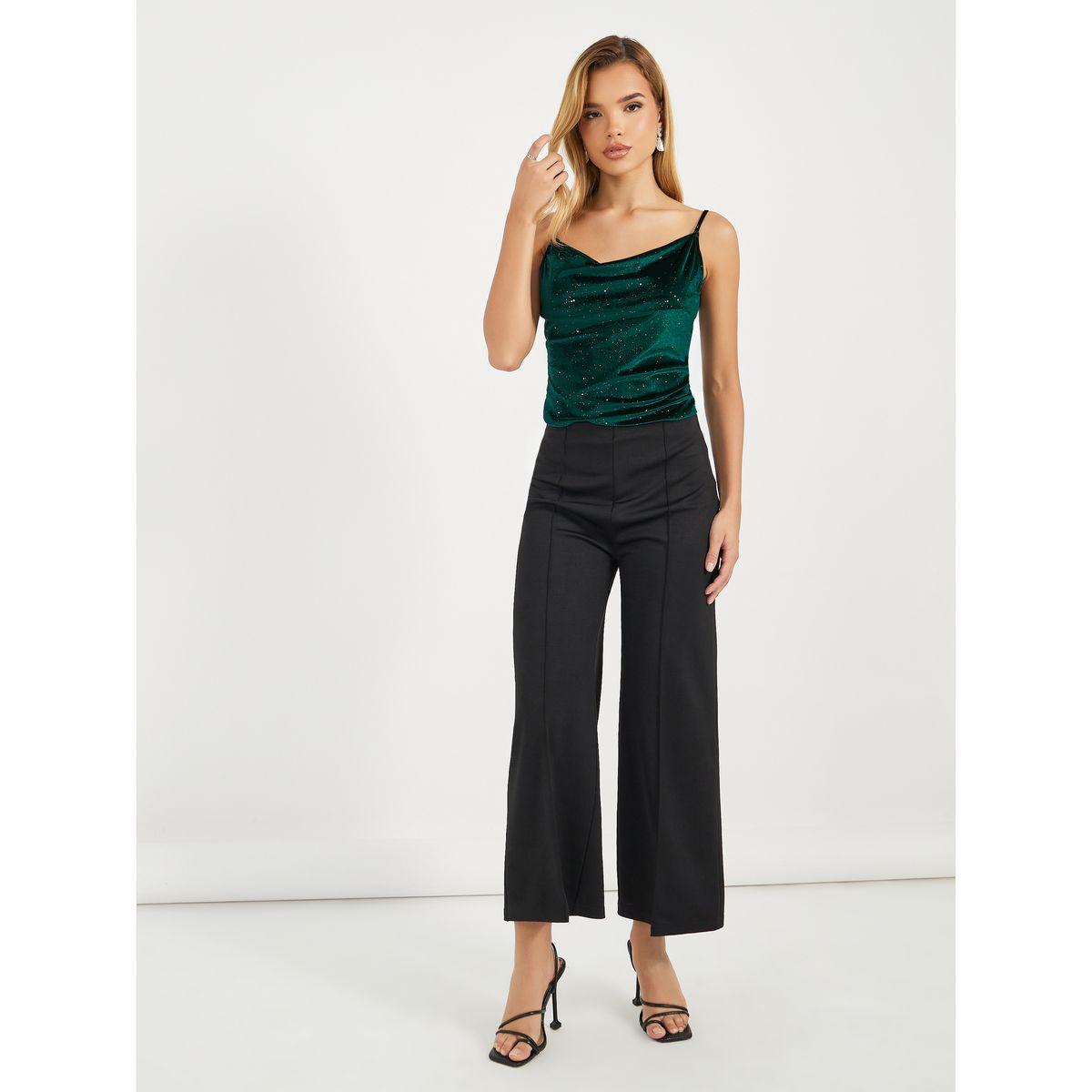 Styli Shimmer Velvet Look Cami-women-clothing-tshirts-image-2