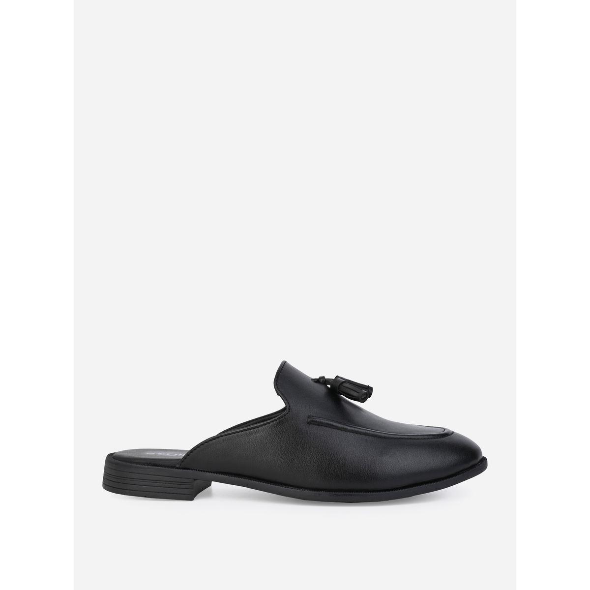 Tassel Accent Slip On Open Heel Mules-men-shoes-loafersandmoccasins-image-2