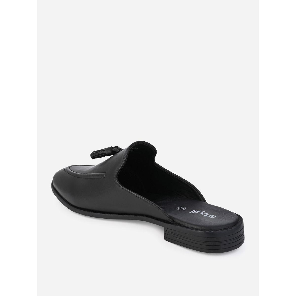 Tassel Accent Slip On Open Heel Mules-men-shoes-loafersandmoccasins-image-6