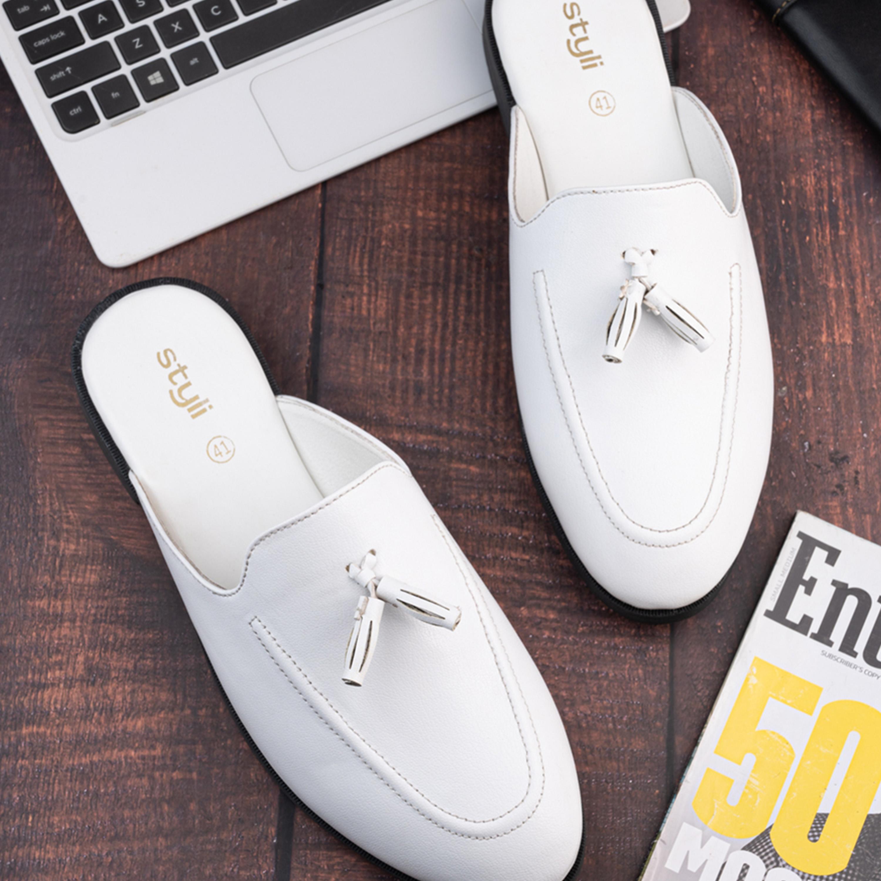 ستايلي - حذاء سهل الارتداء بكعب مفتوح وشراشيب-men-shoes-loafersandmoccasins-image-1