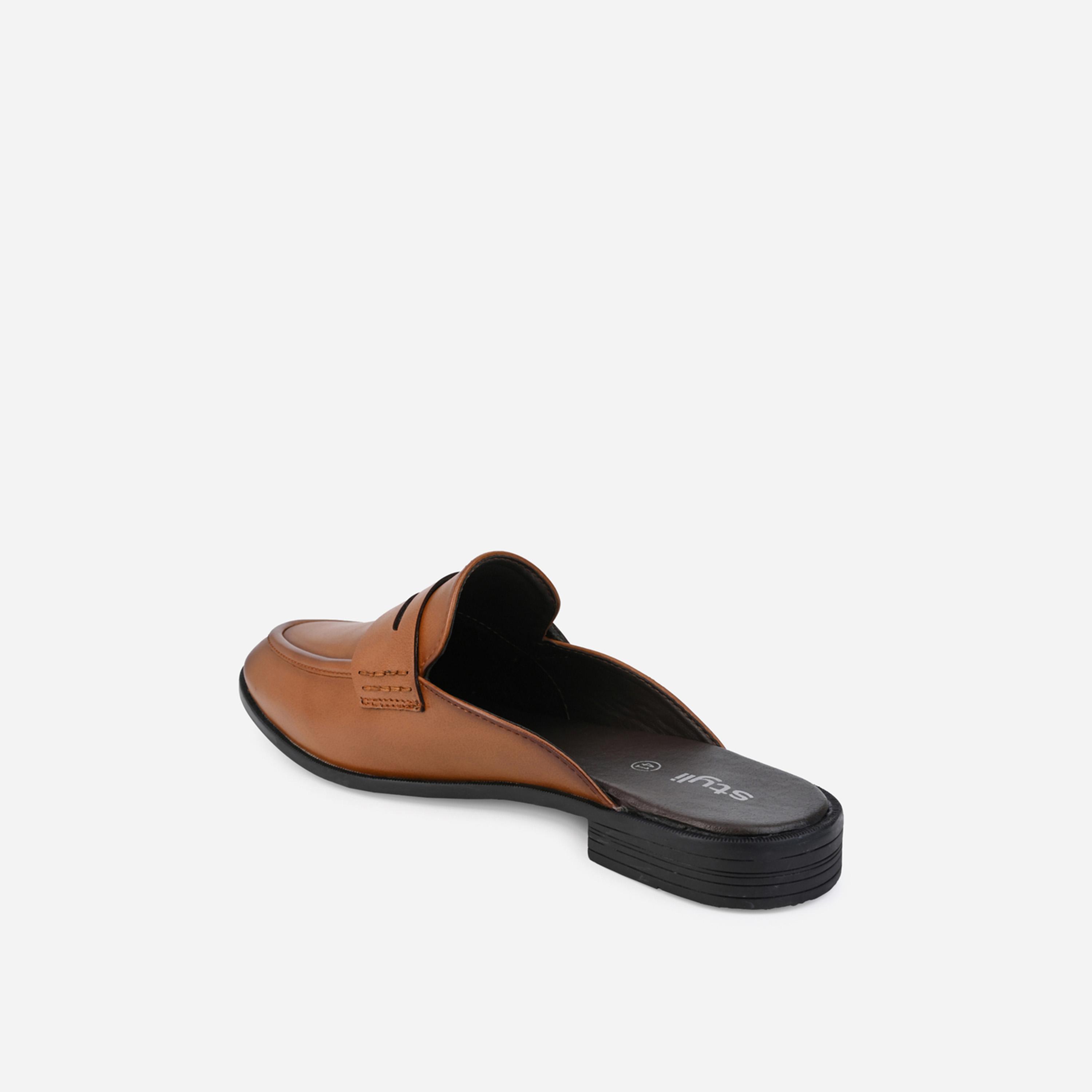 Styli Classic Slip On Open Heel Mules-men-shoes-loafersandmoccasins-image-5