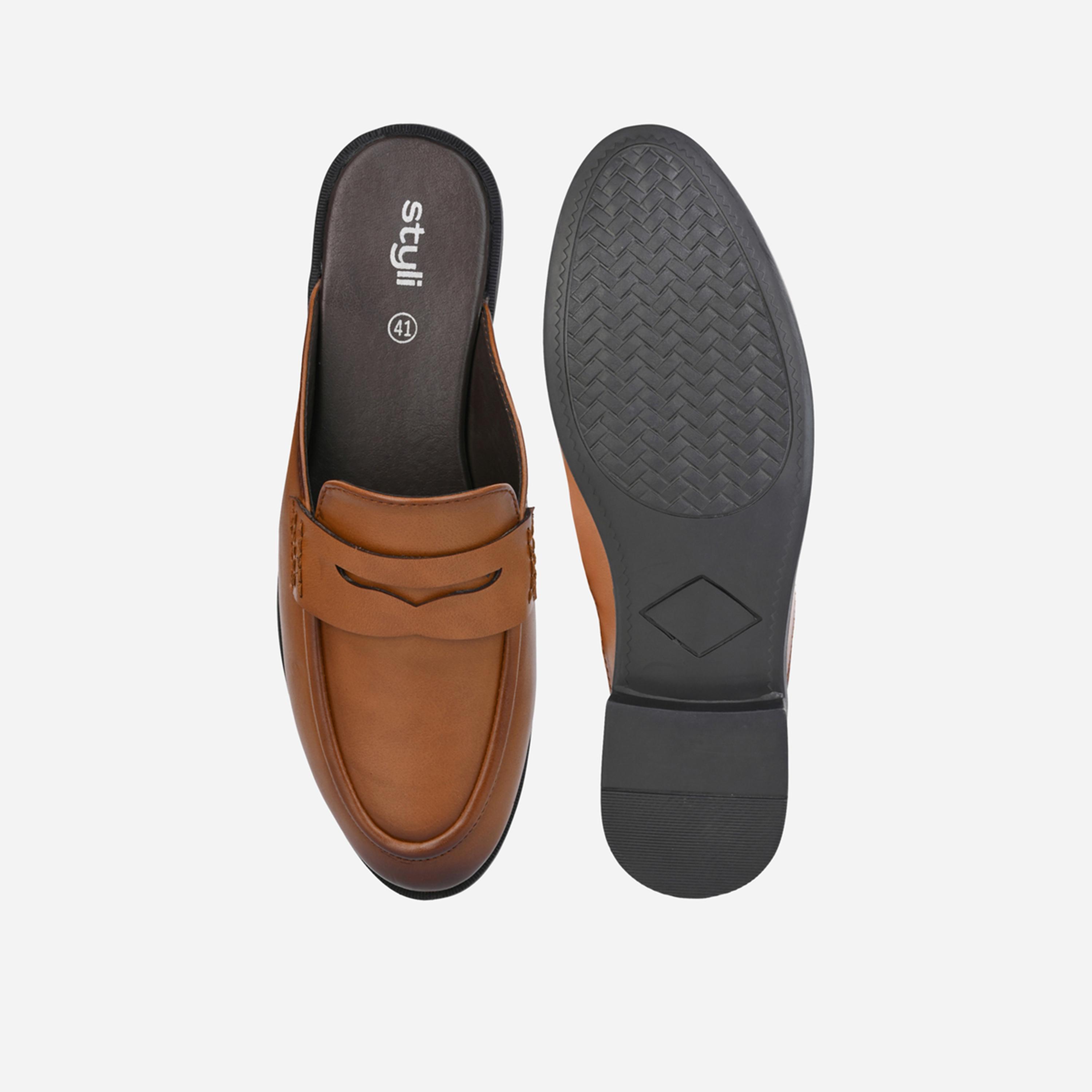 Styli Classic Slip On Open Heel Mules-men-shoes-loafersandmoccasins-image-6
