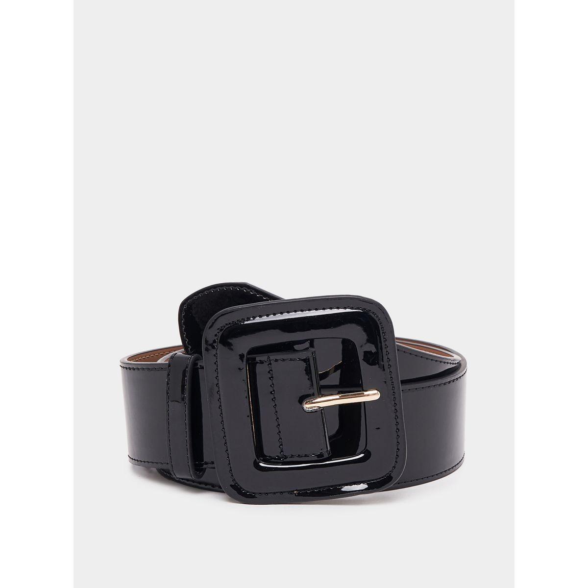 Styli Square Buckle Patent Belt-women-clothingaccessories-belts-image-1
