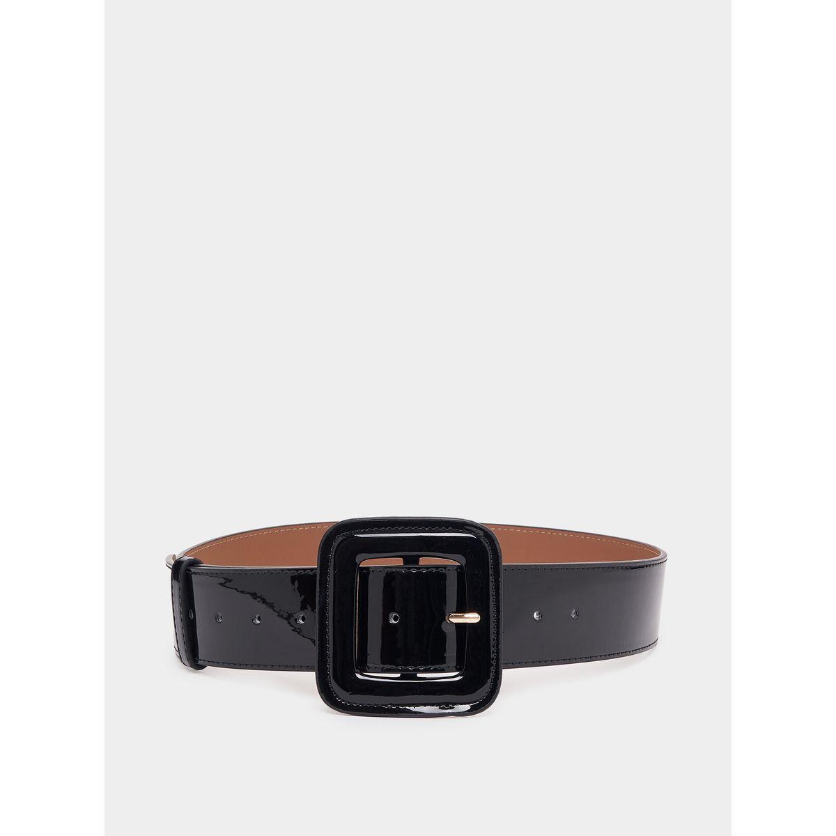 Styli Square Buckle Patent Belt-women-clothingaccessories-belts-image-2