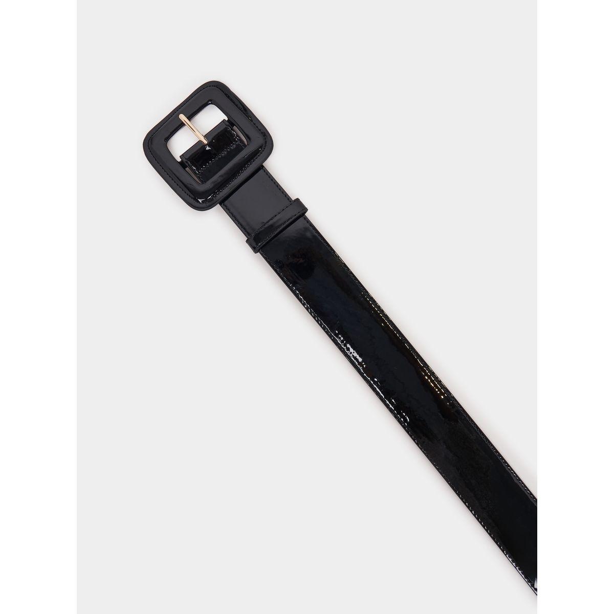 Styli Square Buckle Patent Belt-women-clothingaccessories-belts-image-4