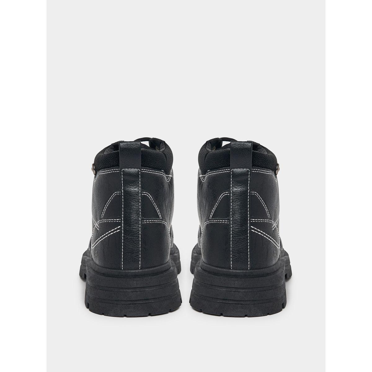 Styli Vintage Round Toe Embroidered Ankle Boots-men-shoes-boots-image-4