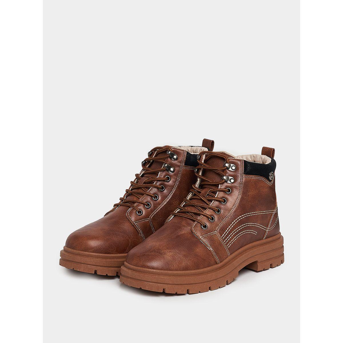 Styli Vintage Round Toe Embroidered Ankle Boots-men-shoes-boots-image-2