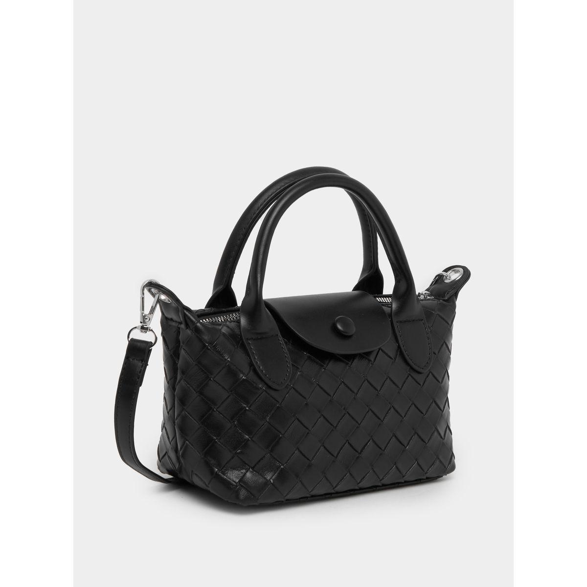 Styli Textured Handbag with Detachable Strap-women-bagsandwallets-handbags-image-5