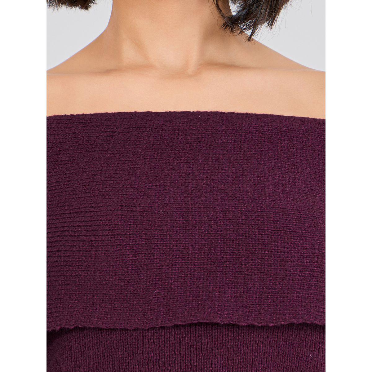 Styli Off Shoulder Neck Knit Top-women-clothing-tshirts-image-3