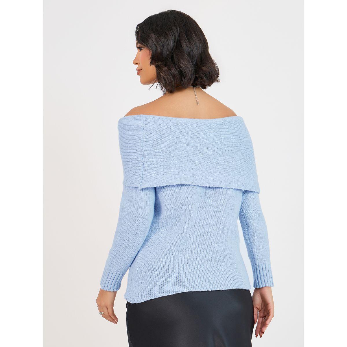 Styli Off Shoulder Neck Knit Top-women-clothing-shirtsandblouses-blouses-image-4