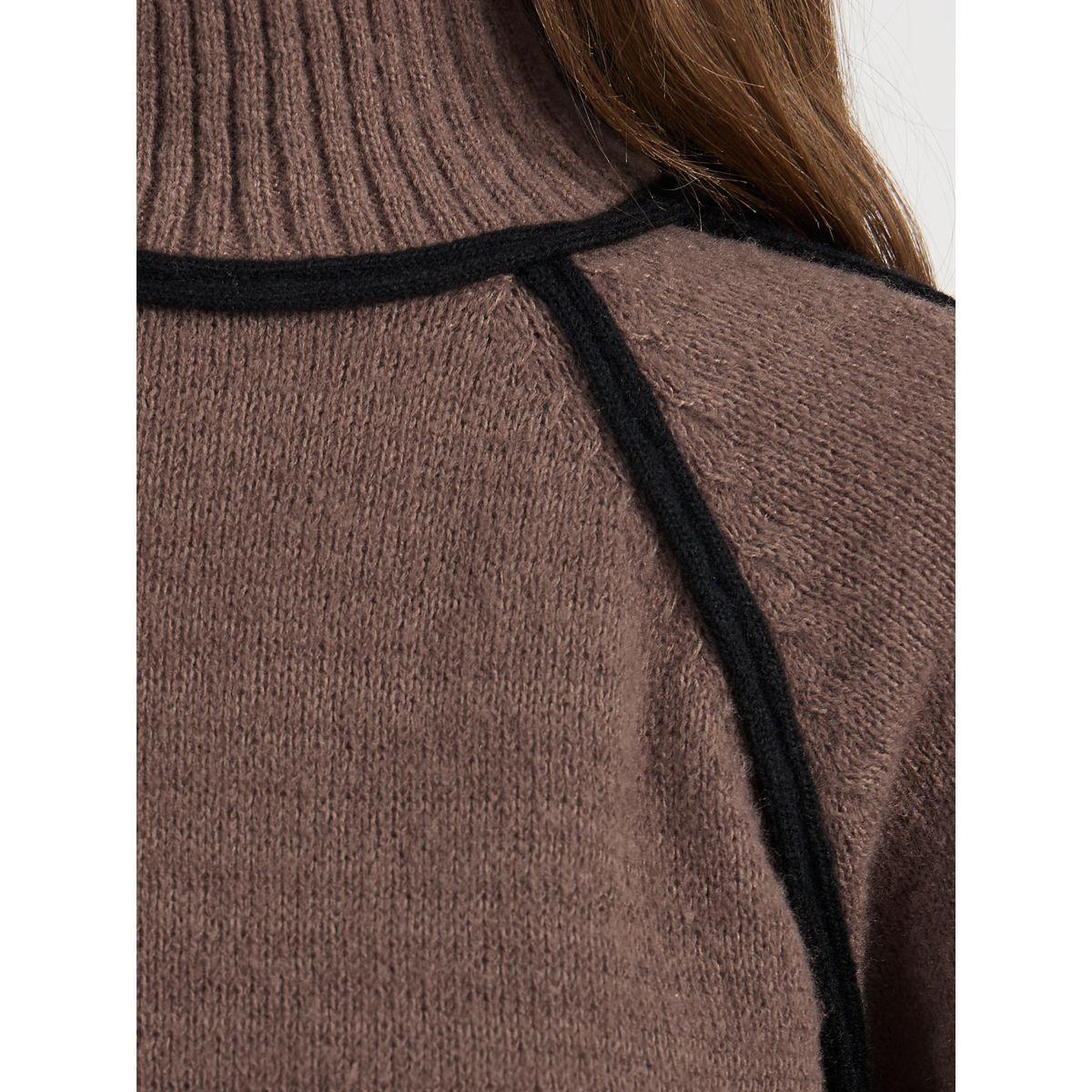 Styli Turtle Neck Knit Top with Balloon Sleeves-women-clothing-tshirts-image-3