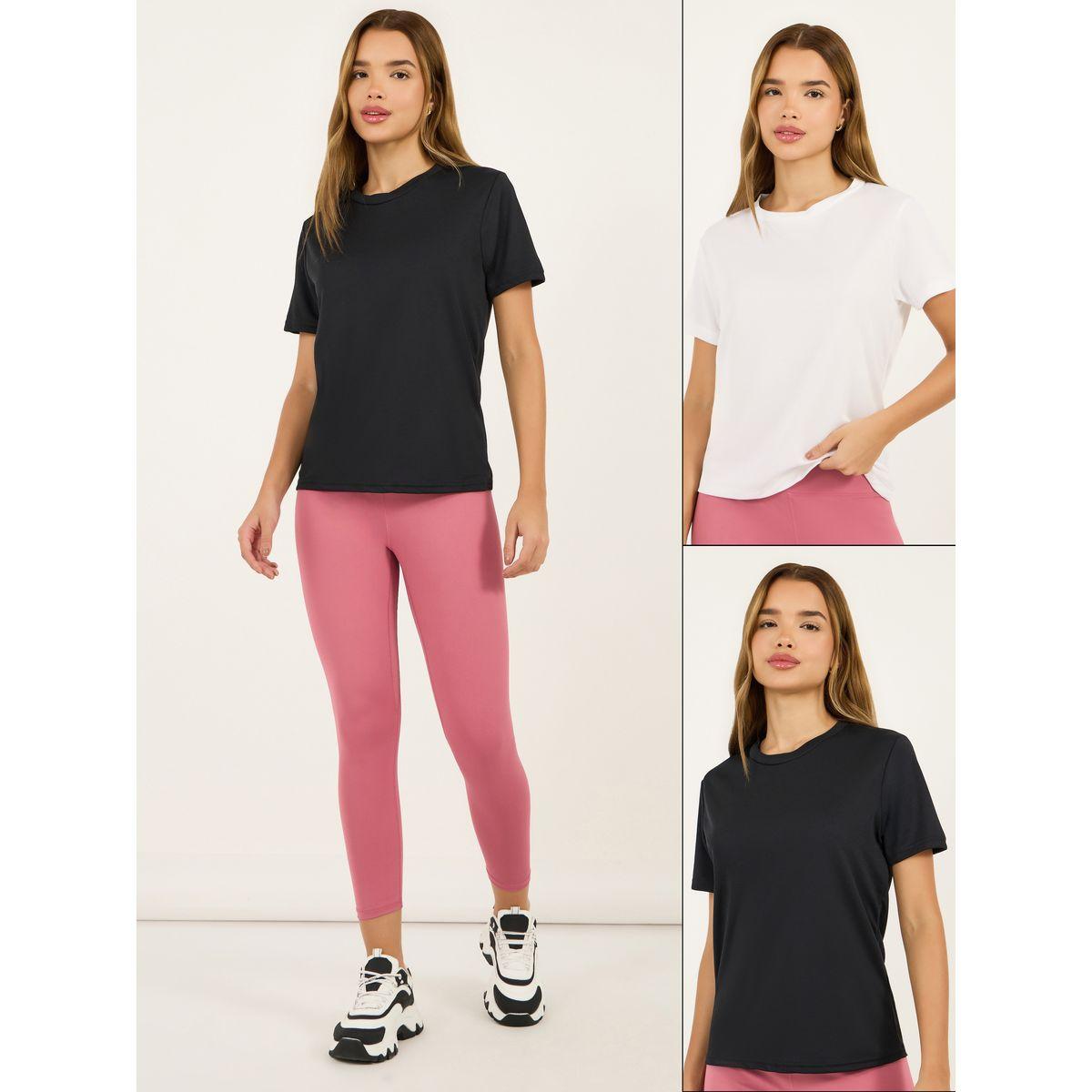Styli Active Pack of 2 - Basic Short Sleeves Top-women-clothing-sportswearandactivewear-tshirtsandvests-image-1