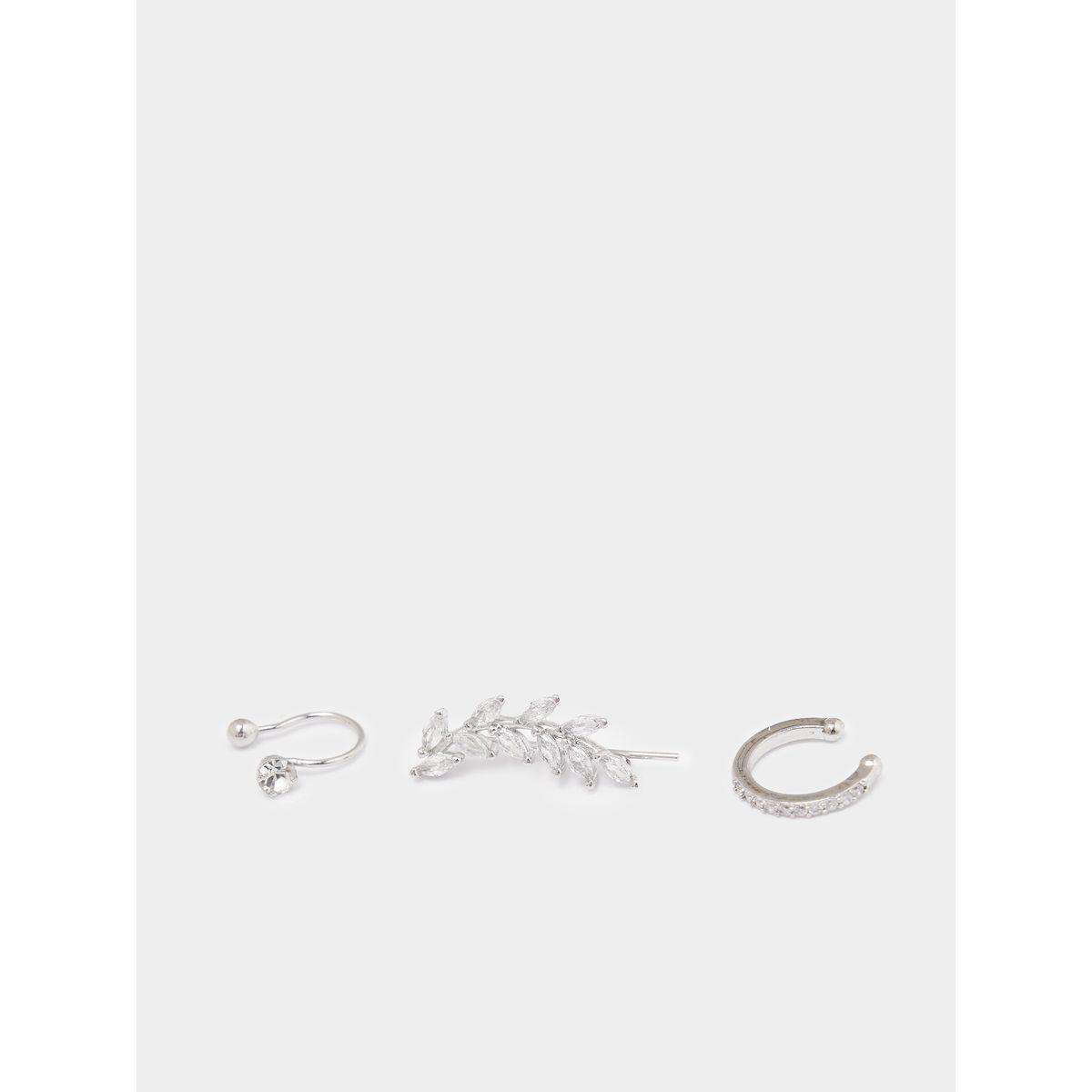 مجموعة من 3 أقراط أذن كاجوال-women-watchesandjewellery-jewellery-earrings-image-1