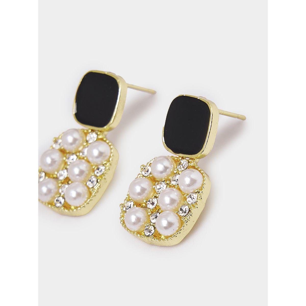 Styli Multi Pearl Drop Earrings-women-watchesandjewellery-jewellery-earrings-image-2