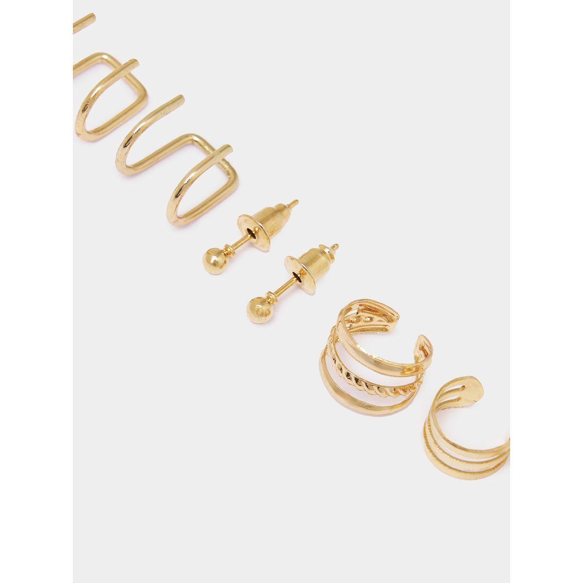 مجموعة من 4 أقراط أذن كاجوال-women-watchesandjewellery-jewellery-earrings-image-2