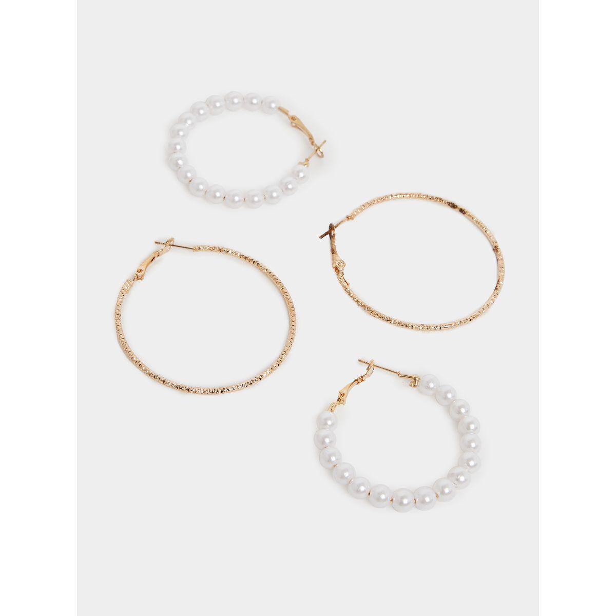 Styli Set of 6 - Textured Hoop Earrings-women-watchesandjewellery-jewellery-earrings-image-3