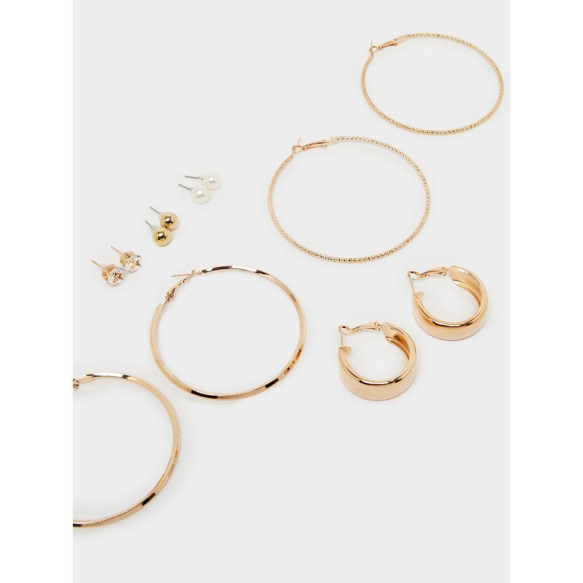 مجموعة من 6 أقراط أذن كاجوال-women-watchesandjewellery-jewellery-earrings-image-2