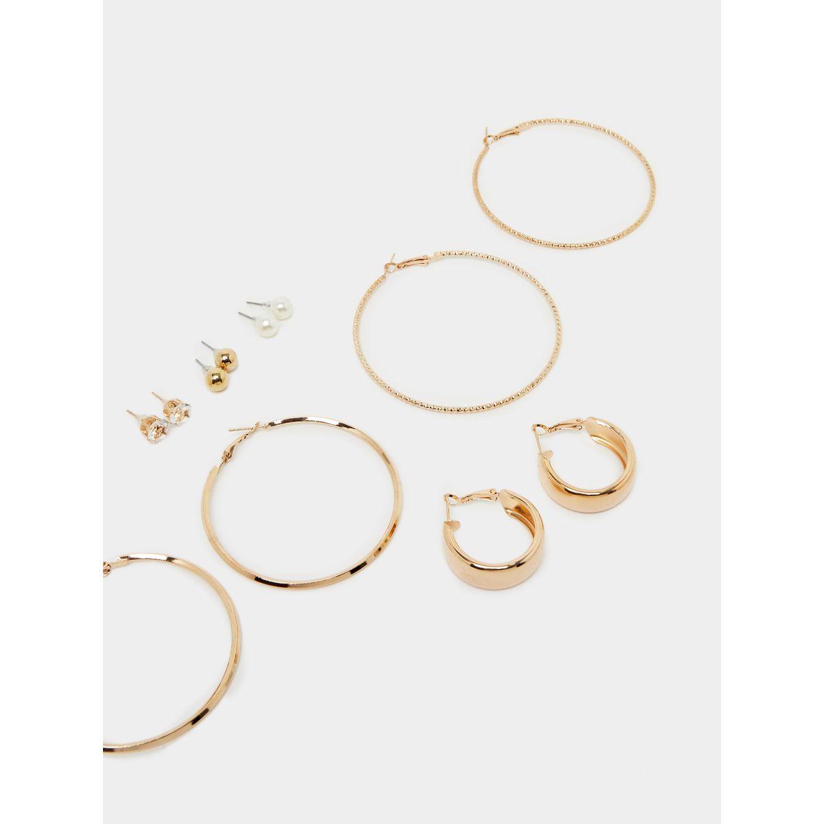 مجموعة من 6 أقراط أذن كاجوال-women-watchesandjewellery-jewellery-earrings-image-3