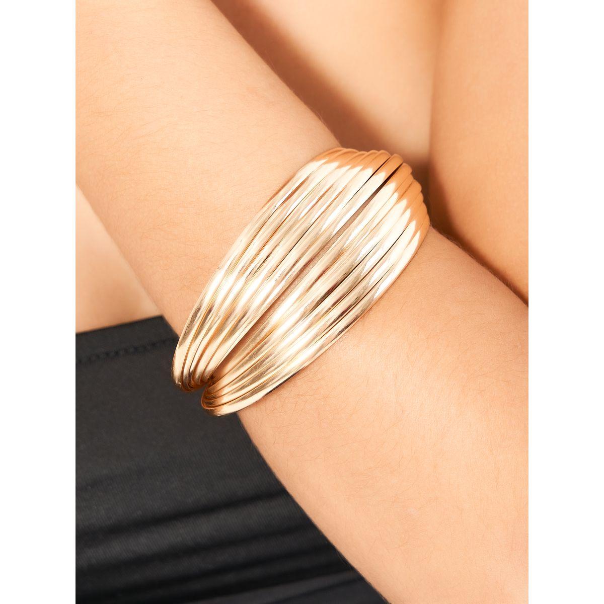 Styli Layered Wide Cuff Bracelet-women-watchesandjewellery-jewellery-banglesandbracelets-image-1