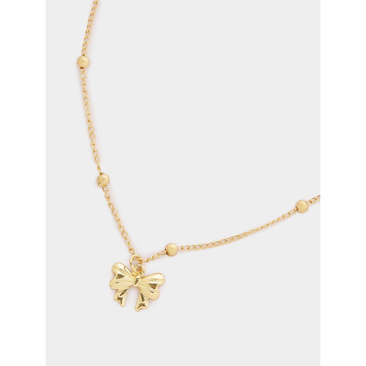 عقد مزين بحلية على شكل ريبون-women-watchesandjewellery-jewellery-necklacesandpendants-image-2