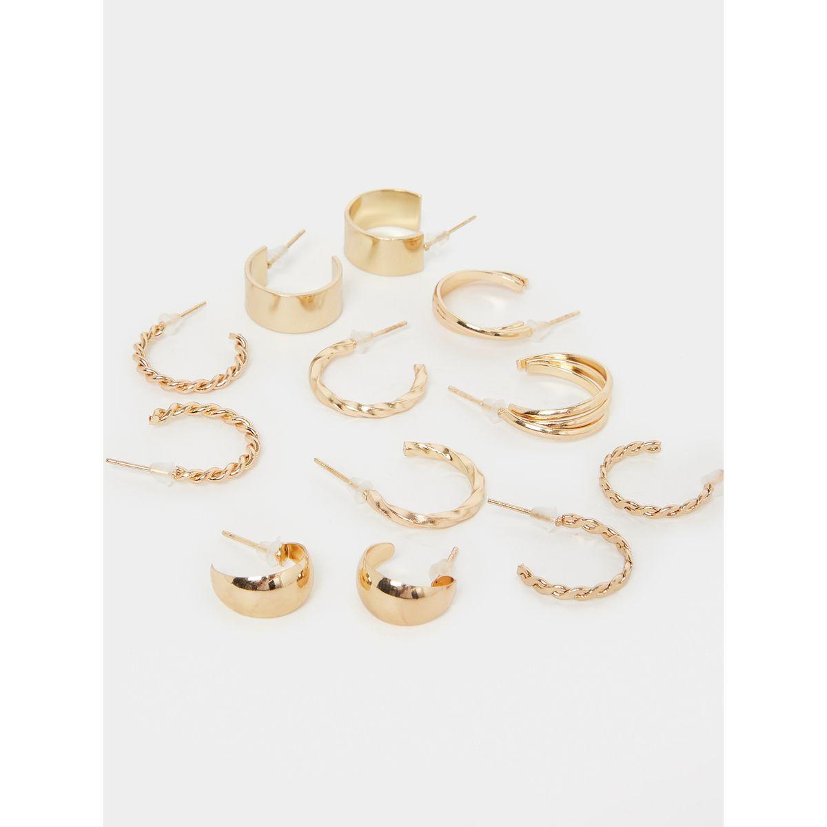 مجموعة من 24 - أقراط اذن بارزة الملمس-women-watchesandjewellery-jewellery-earrings-image-5