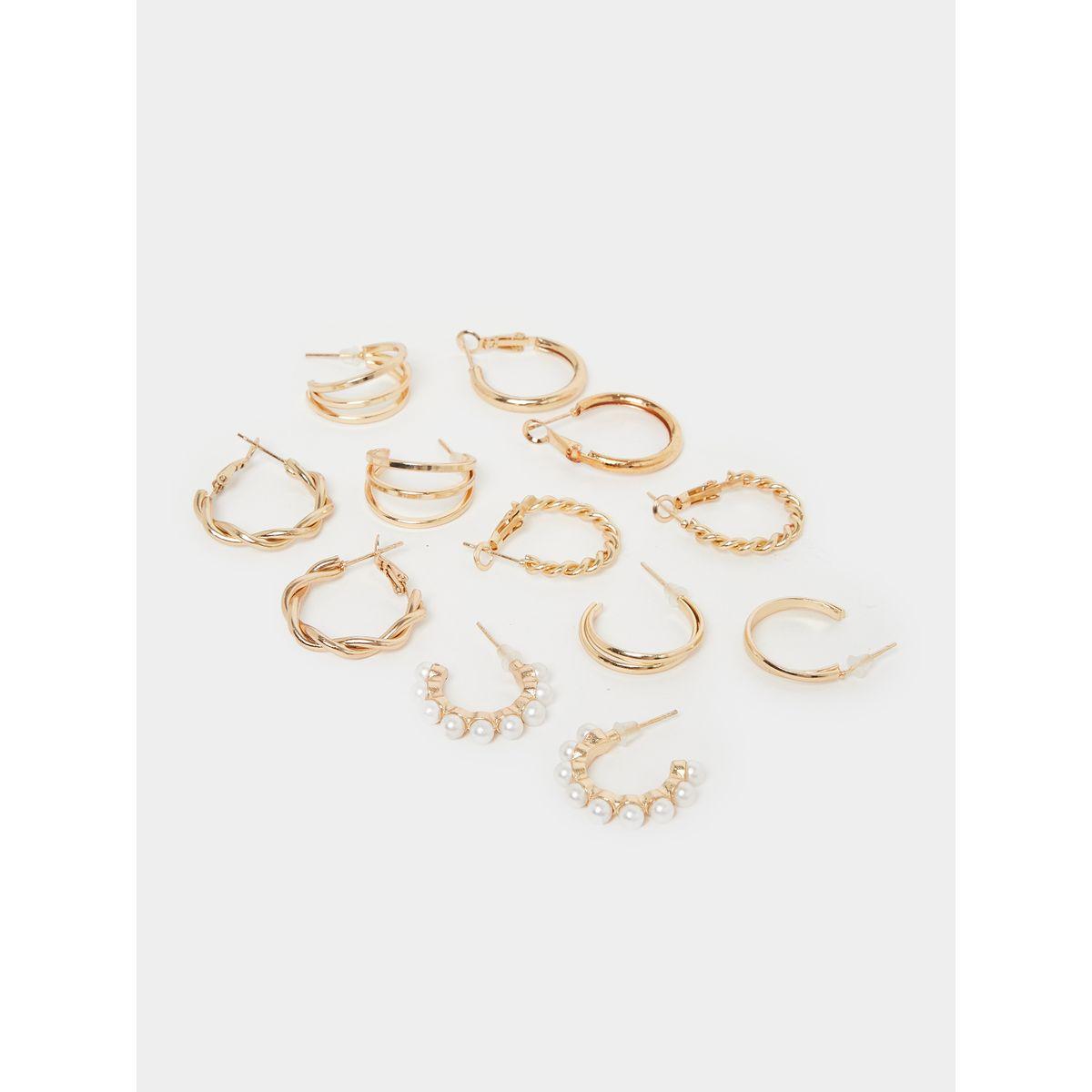 Styli Set of 24 - Textured Earrings-women-watchesandjewellery-jewellery-earrings-image-6