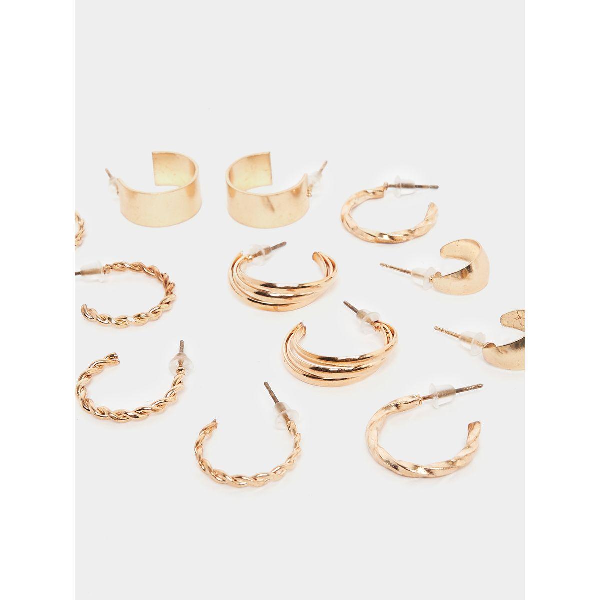 Styli Set of 18 - Textured Earrings-women-watchesandjewellery-jewellery-earrings-image-4