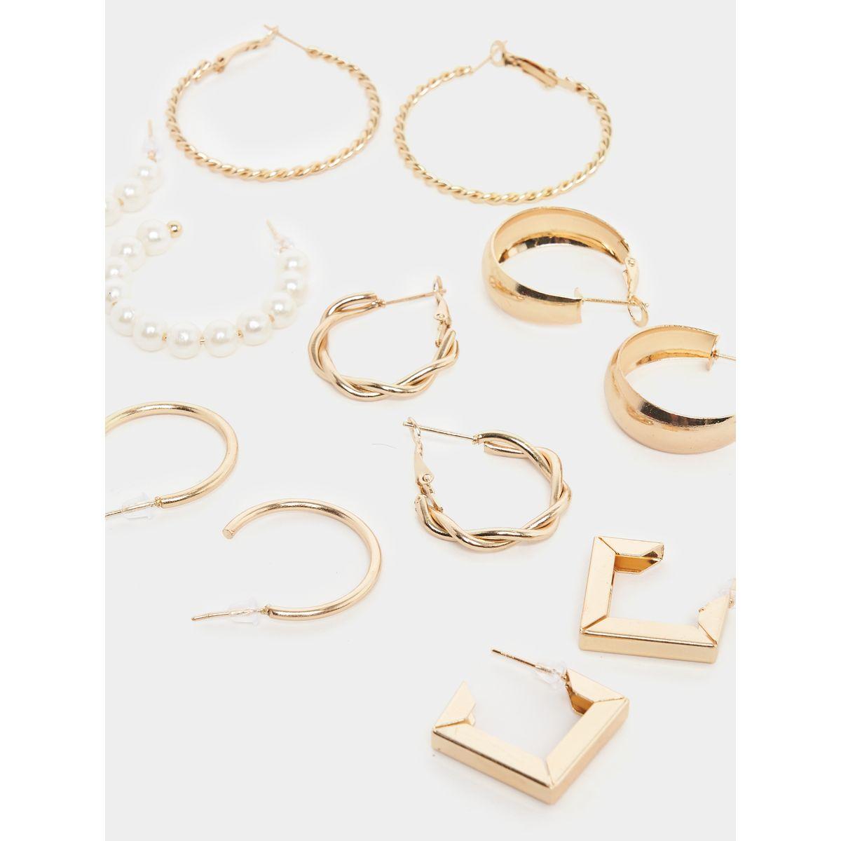 مجموعة من 18 - أقراط اذن بارزة الملمس-women-watchesandjewellery-jewellery-earrings-image-5