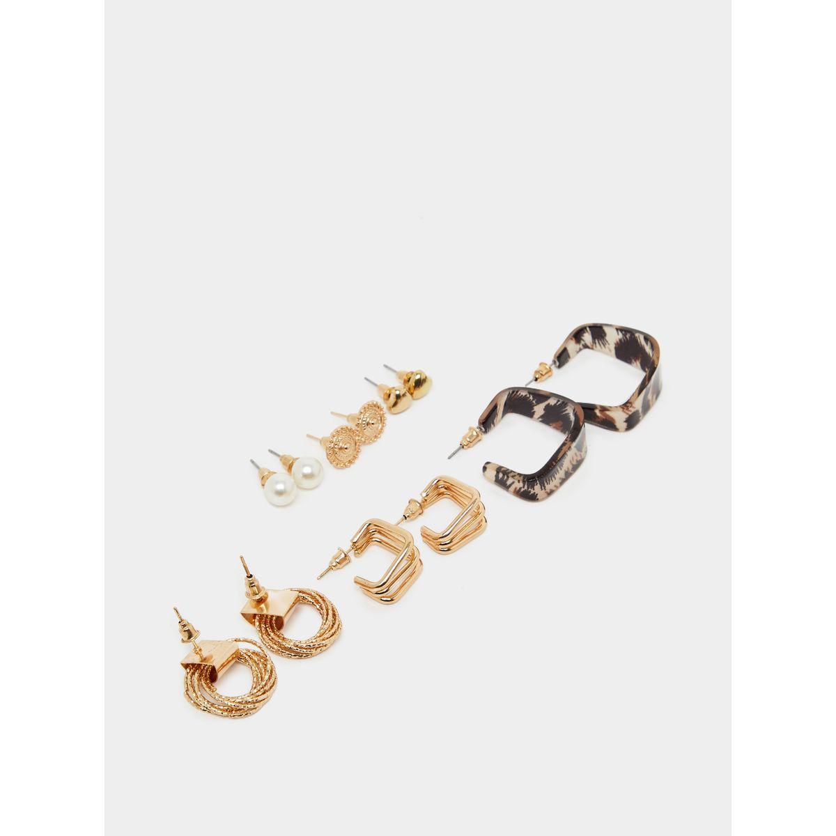 مجموعة من 6 أقراط أذن كاجوال-women-watchesandjewellery-jewellery-earrings-image-3