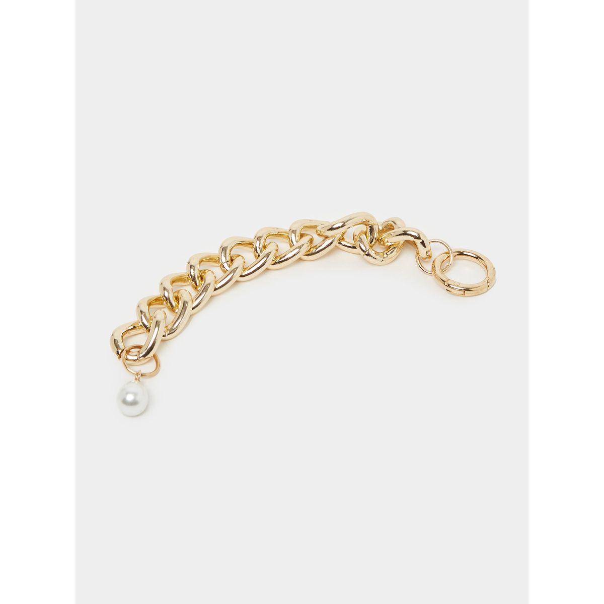 Styli Chunky Chain Pearl Drop Bracelet-women-watchesandjewellery-jewellery-banglesandbracelets-image-2