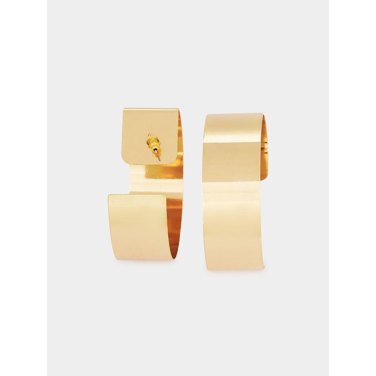 Styli Plain Earrings with Pushback Closure-women-watchesandjewellery-jewellery-earrings-image-2