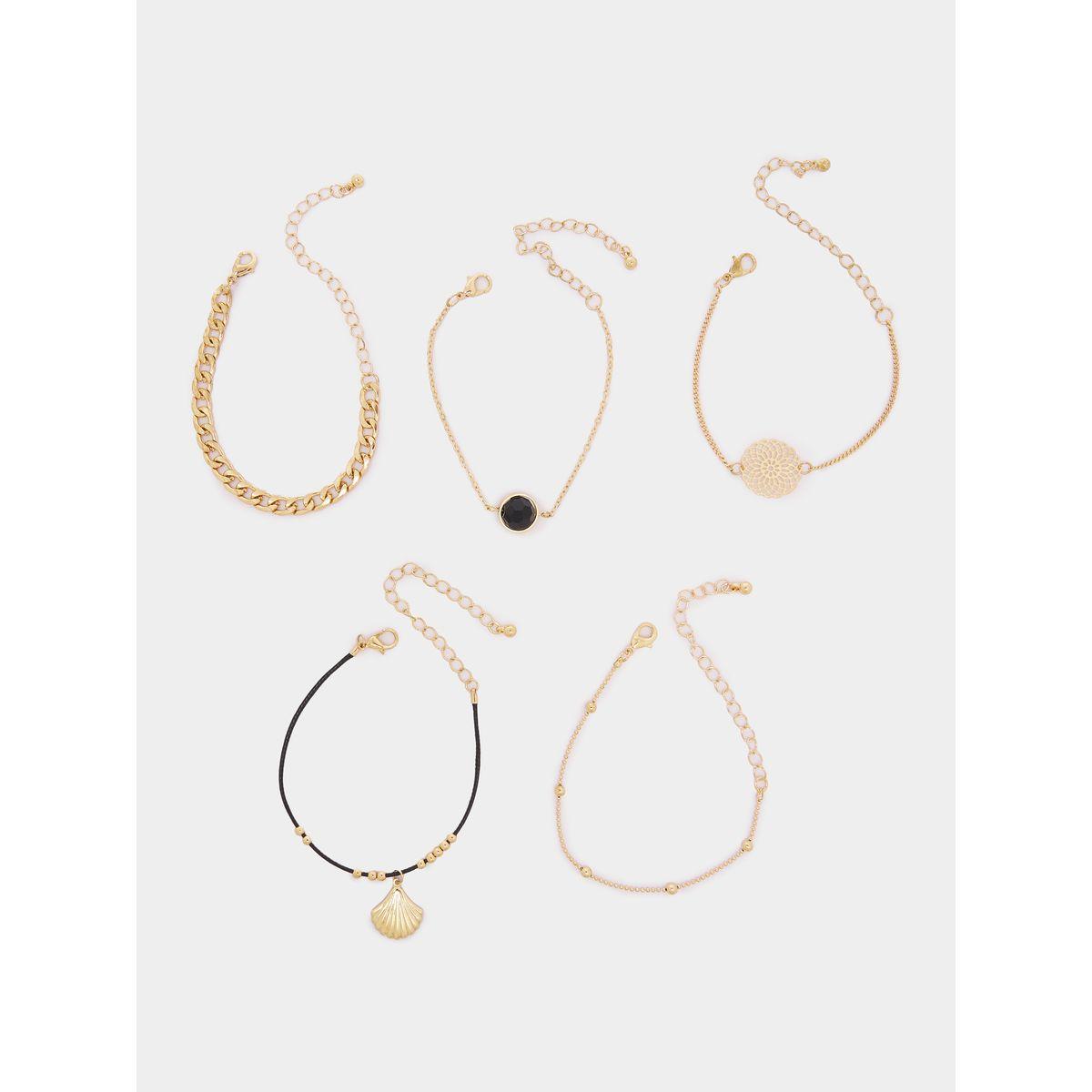 مجموعة من 5 أساور يد متنوعة-women-watchesandjewellery-jewellery-banglesandbracelets-image-2