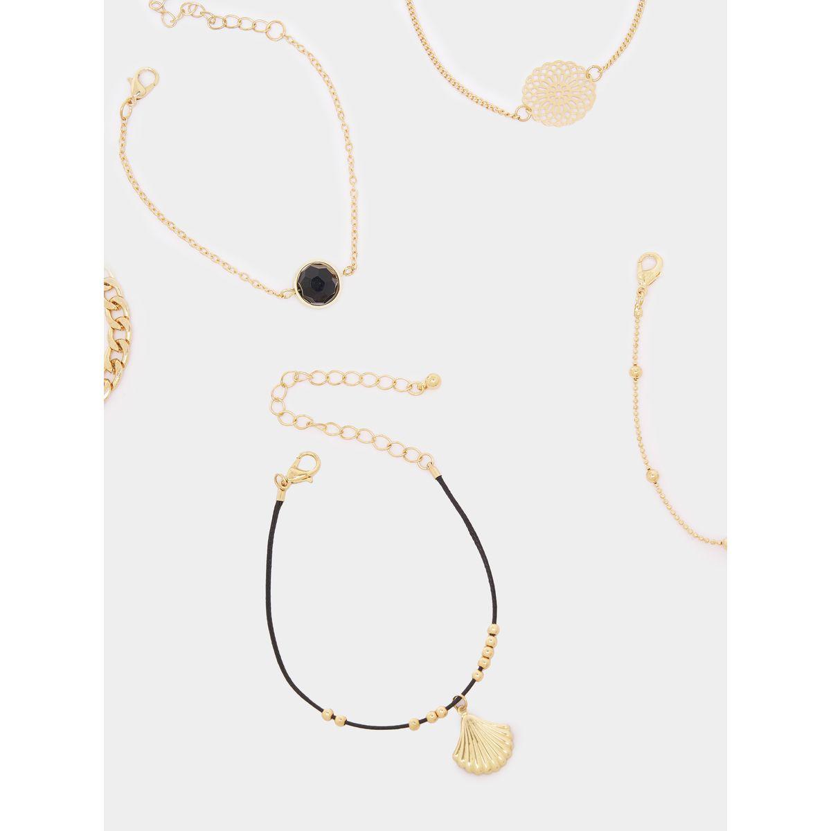 مجموعة من 5 أساور يد متنوعة-women-watchesandjewellery-jewellery-banglesandbracelets-image-3