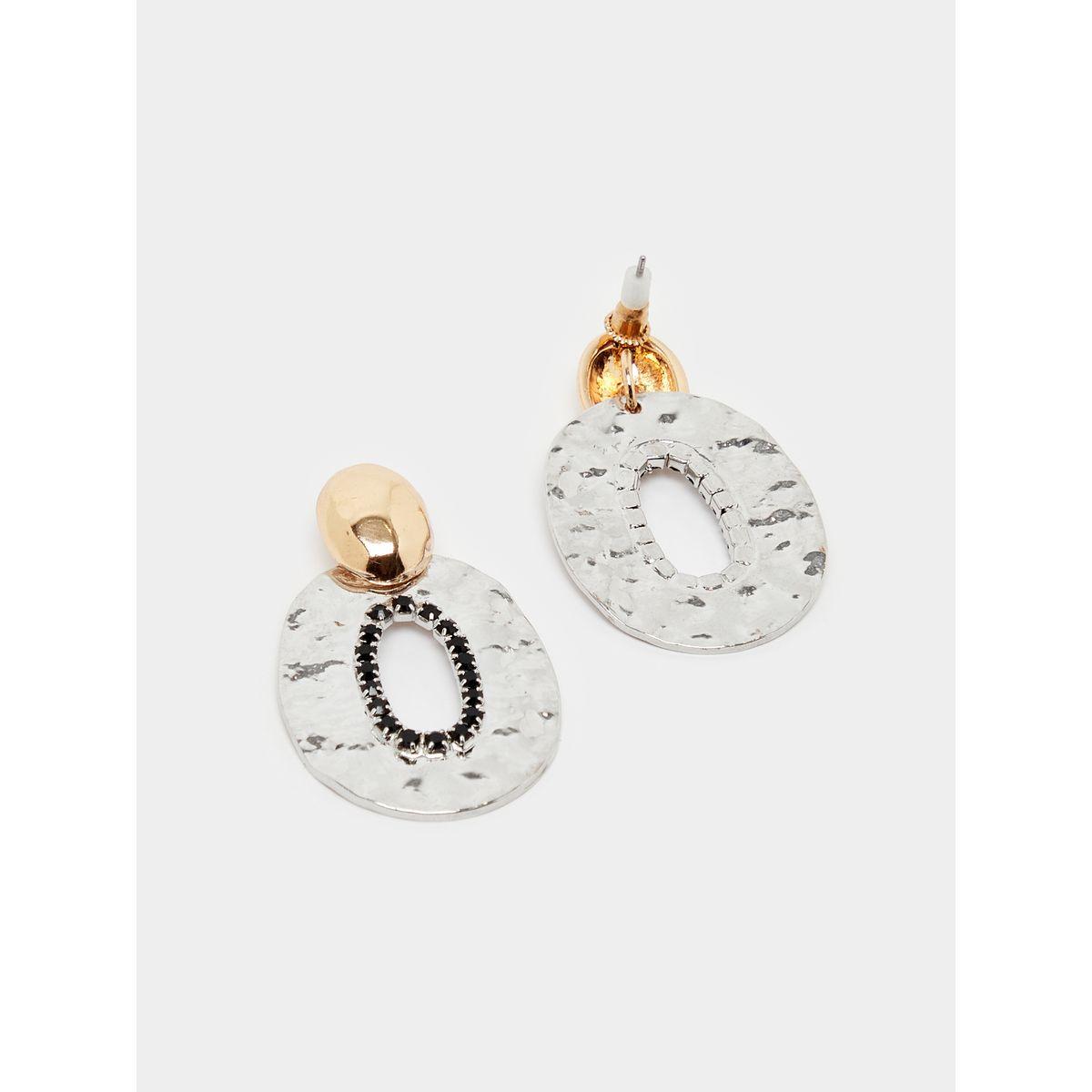 Styli Textured Drop Earrings-women-watchesandjewellery-jewellery-earrings-image-3