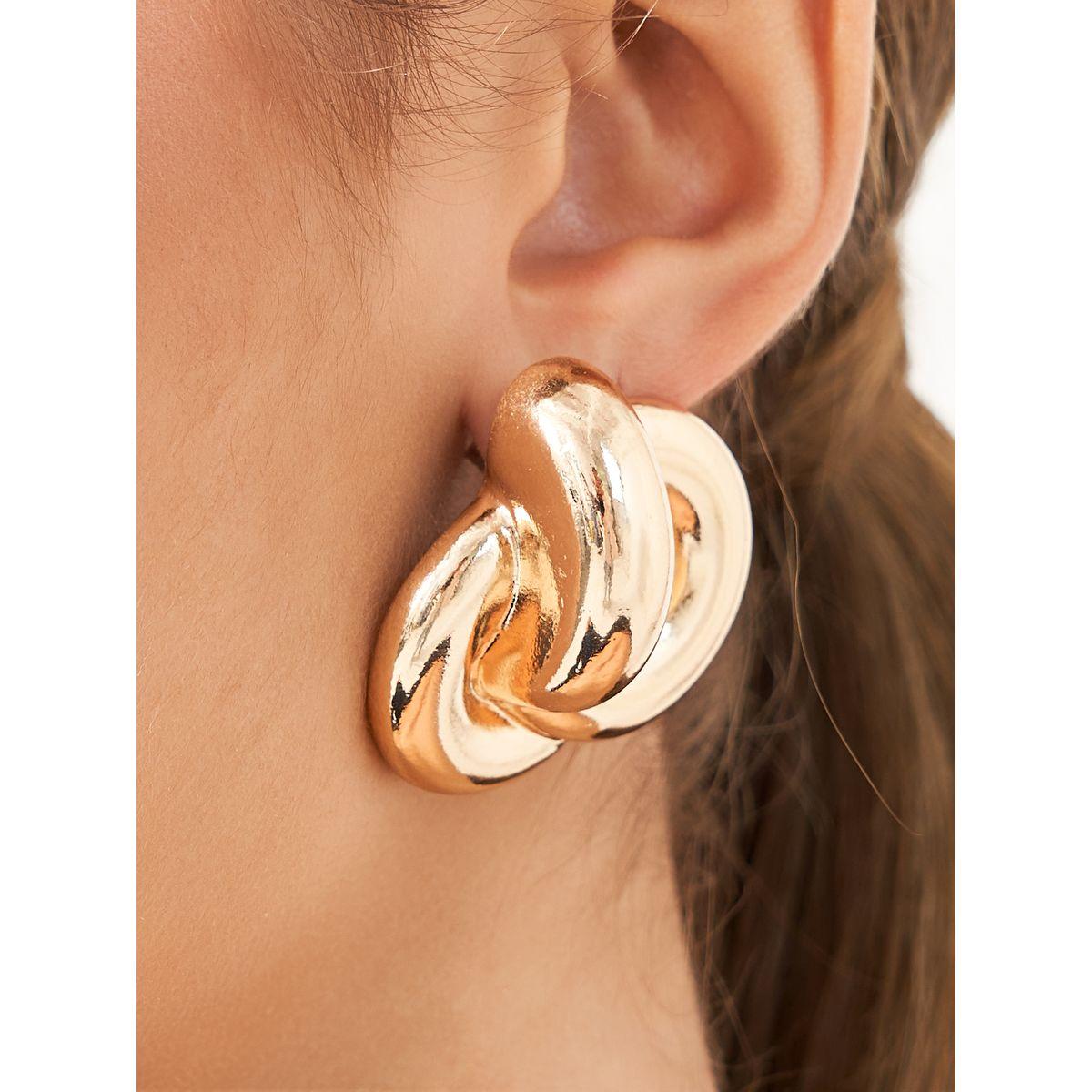 Styli Textured Earrings-women-watchesandjewellery-jewellery-earrings-image-2