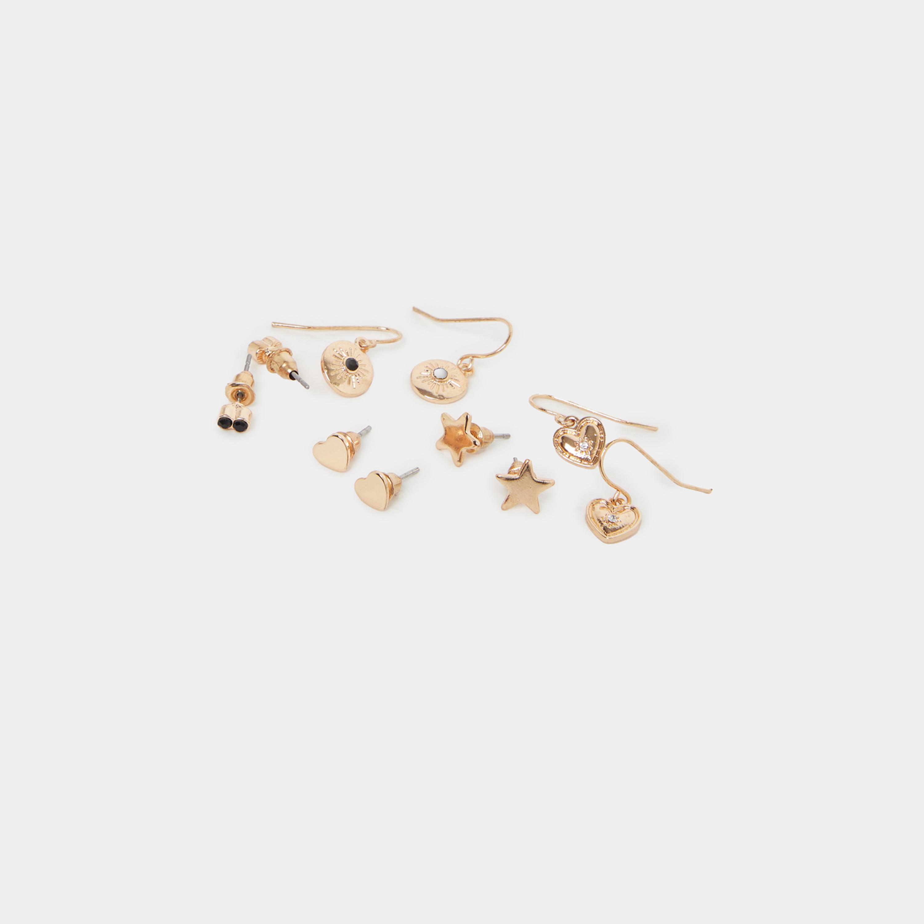 ستايلي - مجموعة من 9 أقراط على شكل قلب-women-watchesandjewellery-jewellery-earrings-image-4