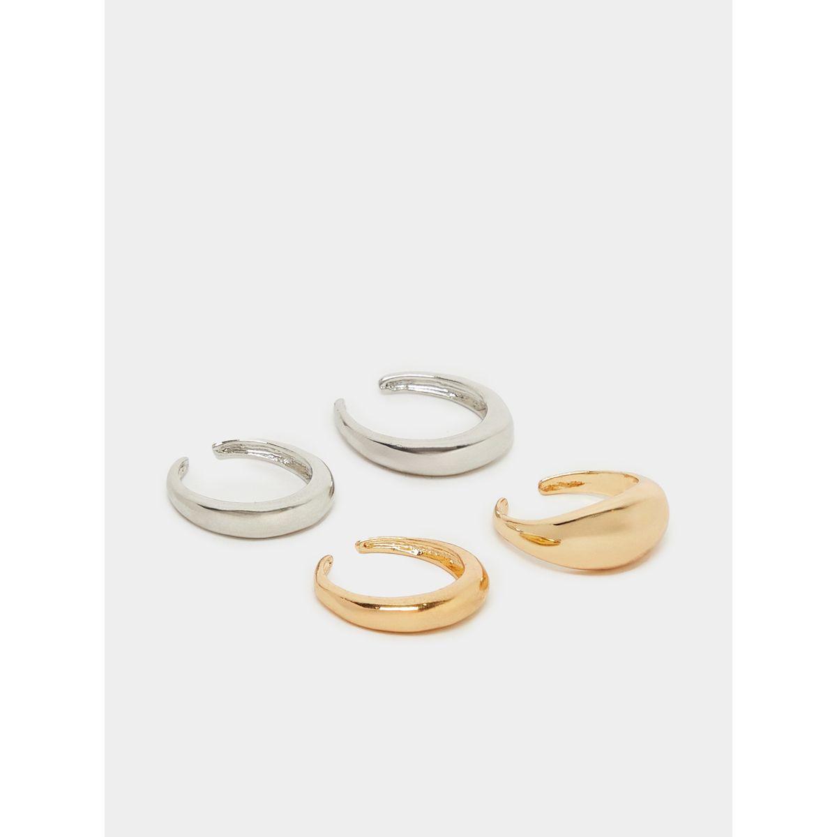 Styli Set of 4 - Plain Cuff Rings-women-watchesandjewellery-jewellery-rings-image-2