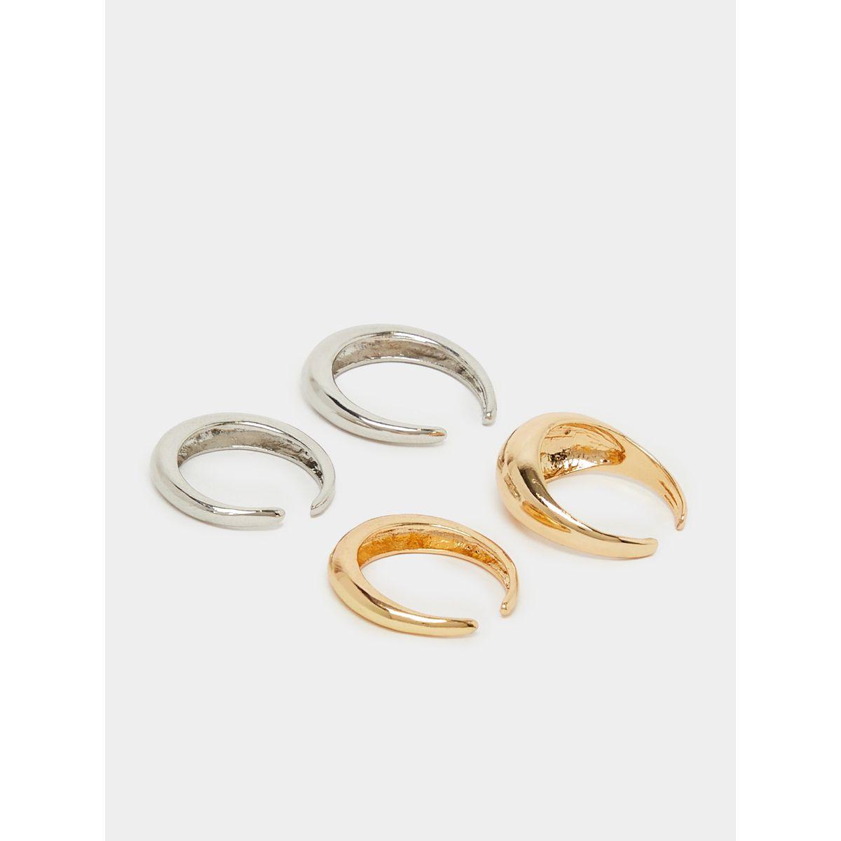 Styli Set of 4 - Plain Cuff Rings-women-watchesandjewellery-jewellery-rings-image-3