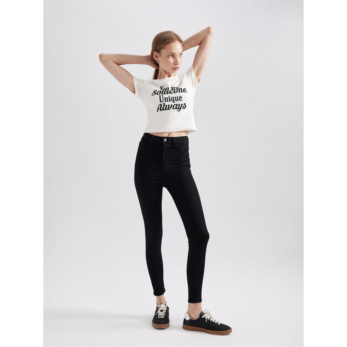 DeFacto X Styli  High Rise Skinny Fit Cropped Jeans-women-clothing-bottoms-jeans-image-2