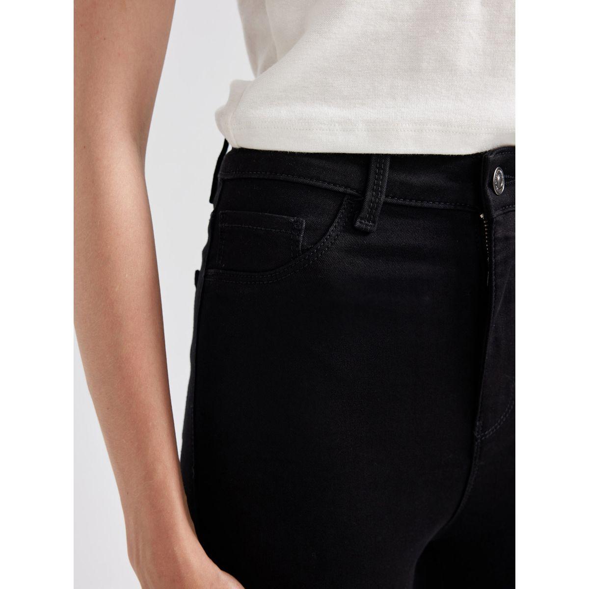 جينز قصير بقصة سكيني وخصر عالي ديفاكتو × ستايلي-women-clothing-bottoms-jeans-image-5