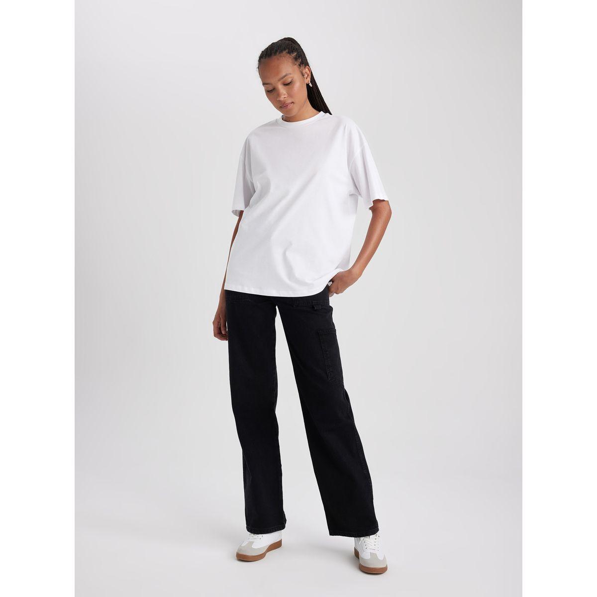 جينز بارجل واسعة وخصر عالي ديفاكتو × ستايلي-women-clothing-bottoms-jeans-image-3