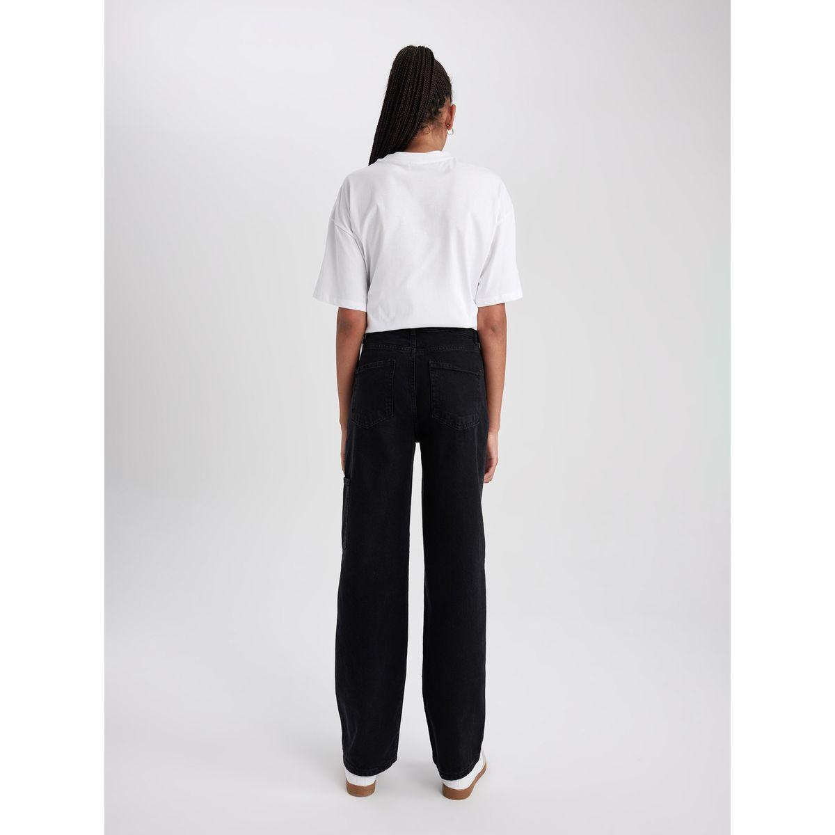 جينز بارجل واسعة وخصر عالي ديفاكتو × ستايلي-women-clothing-bottoms-jeans-image-4