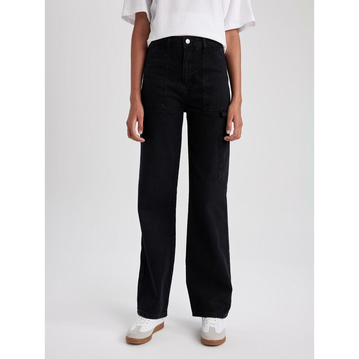 جينز بارجل واسعة وخصر عالي ديفاكتو × ستايلي-women-clothing-bottoms-jeans-image-5