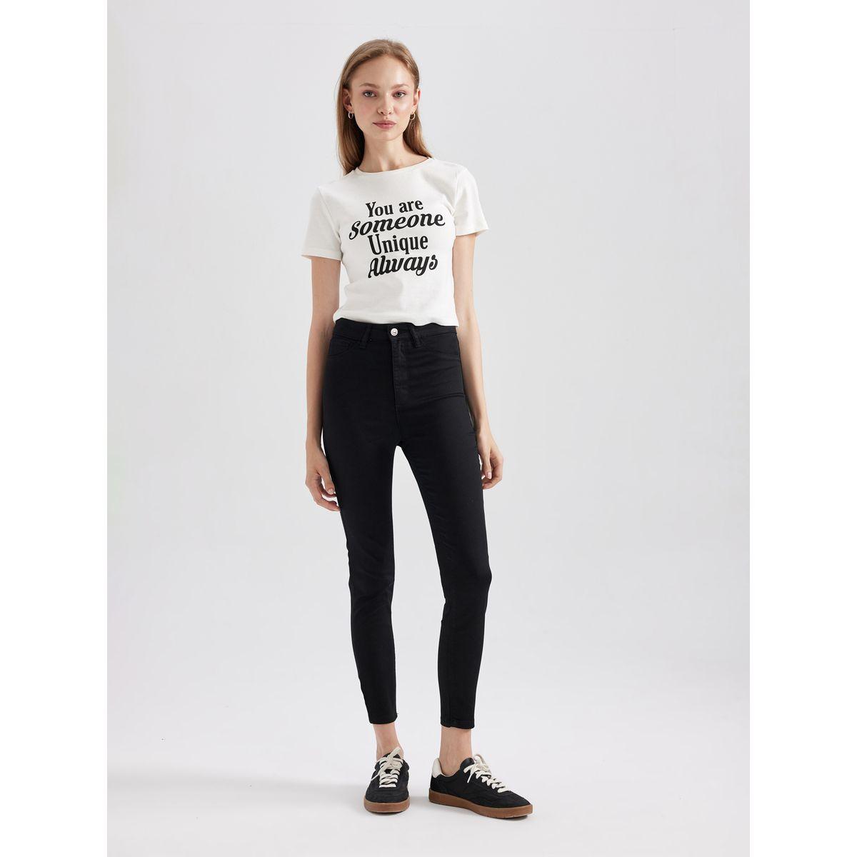 جينز بقصة سكيني وخصر عالي ديفاكتو × ستايلي-women-clothing-bottoms-jeans-image-3