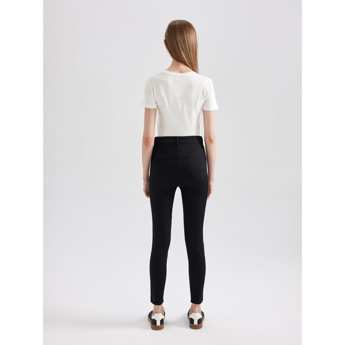 جينز بقصة سكيني وخصر عالي ديفاكتو × ستايلي-women-clothing-bottoms-jeans-image-4