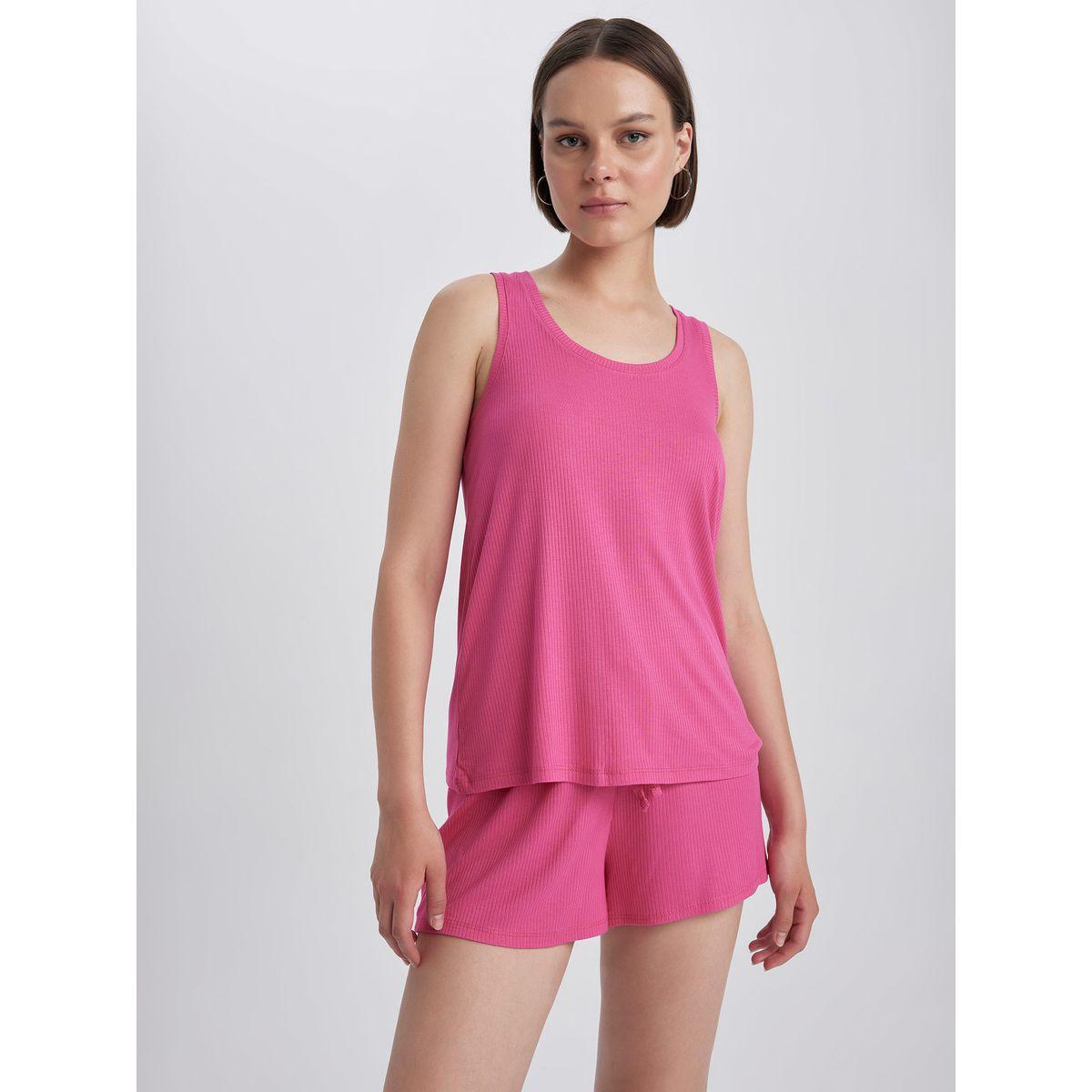 DeFacto X Styli  Regular Fit Tank Top & Shorts Set-women-clothing-nightwear-pyjamas-shortsets-image-2