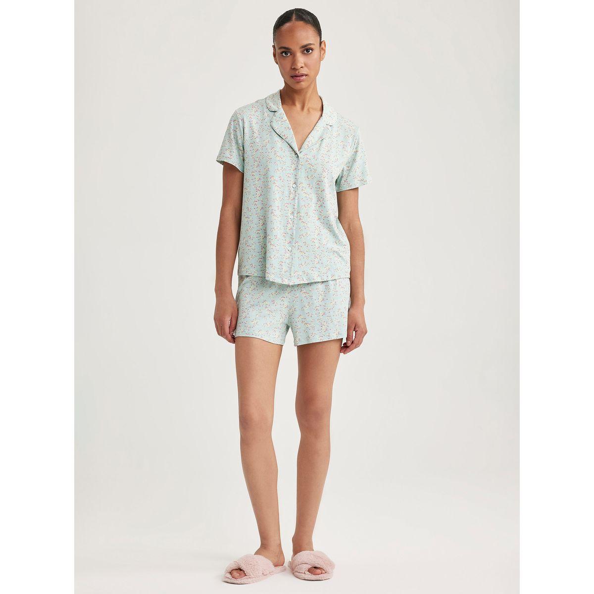 DeFacto X Styli  Floral Print Shirt & Shorts Set-women-clothing-nightwear-pyjamas-shortsets-image-3