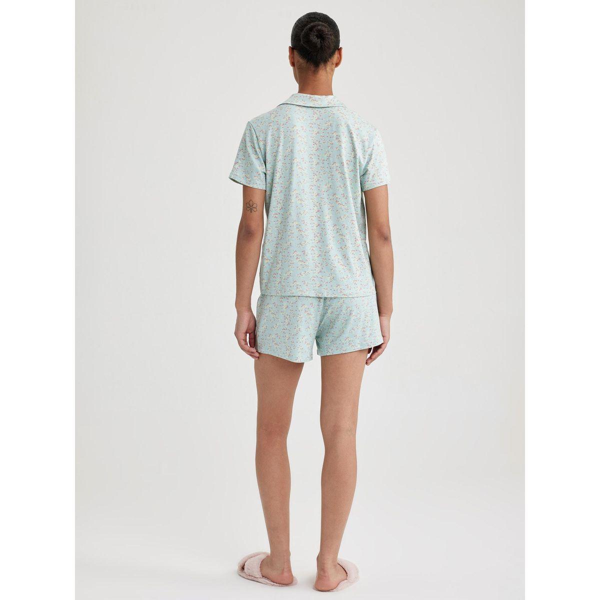 DeFacto X Styli  Floral Print Shirt & Shorts Set-women-clothing-nightwear-pyjamas-shortsets-image-4